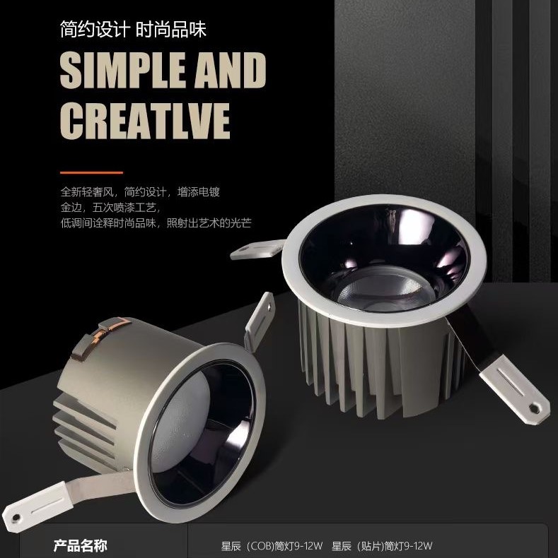 轻奢简约设计高端定制星辰筒灯