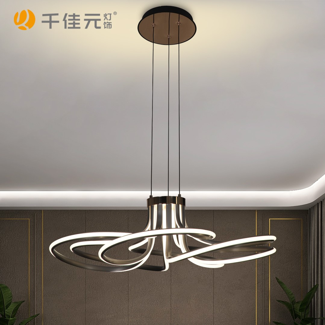 17508-860铝材硅胶异形花瓣吊灯