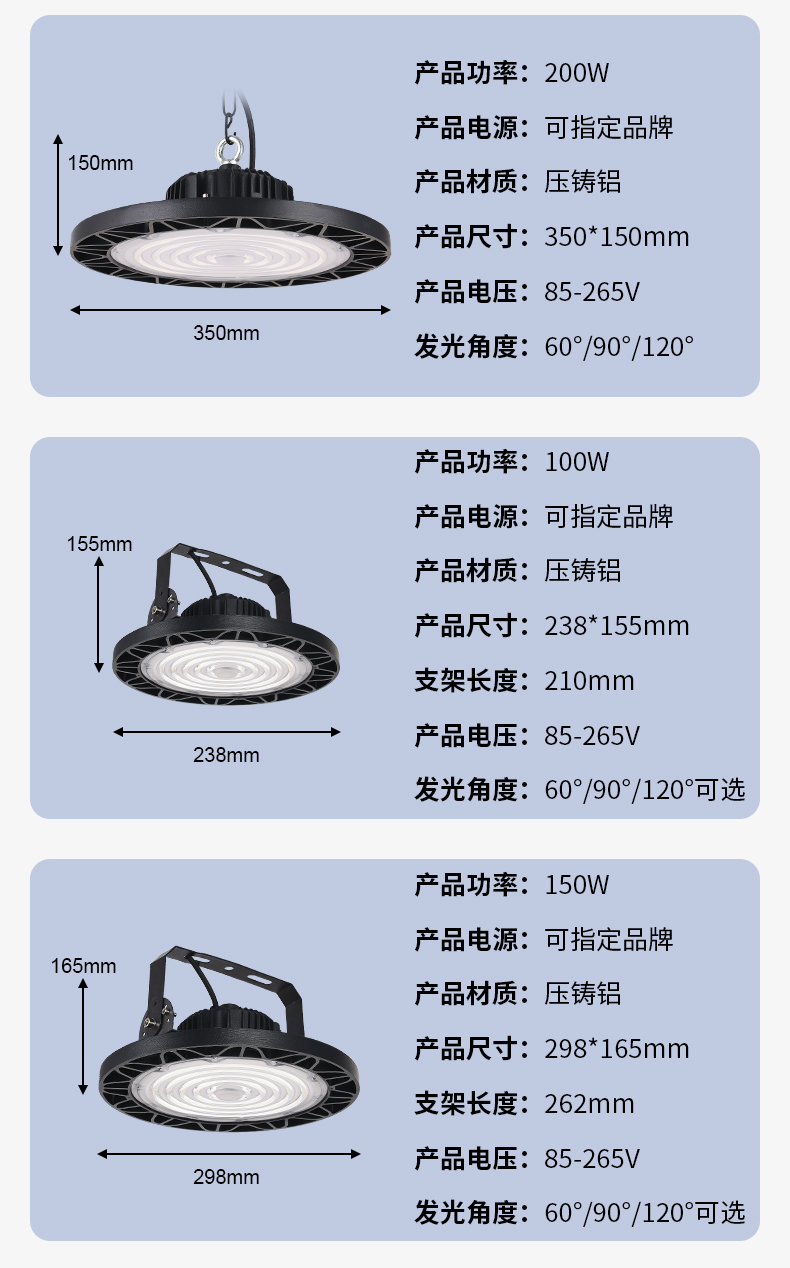 UFO清华款飞碟工矿灯