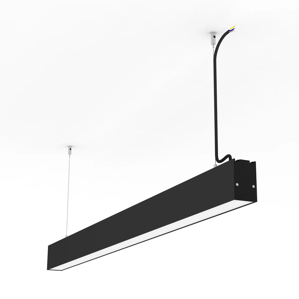 中坚LED日光灯长条灯办公室吊灯吸顶吊线双管教室超市工程灯具
