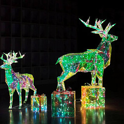 圣诞美陈麋鹿发光装饰景观灯