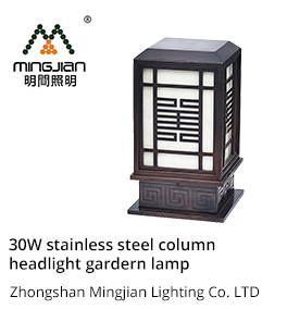 30W stainless steel column headlight gardern lamp