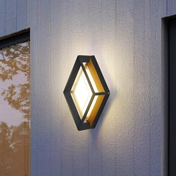 菱形led庭院壁灯