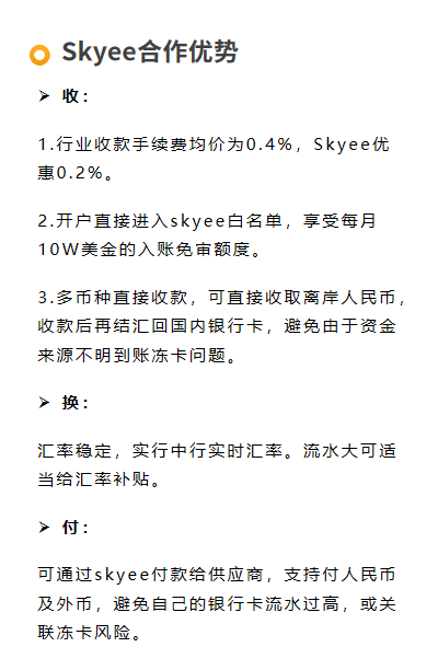 Skyee外贸收款解决方案