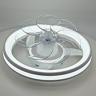 Warm white ceiling seven-blade fan lamp