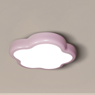 Smart pink cloud-shaped ceiling light