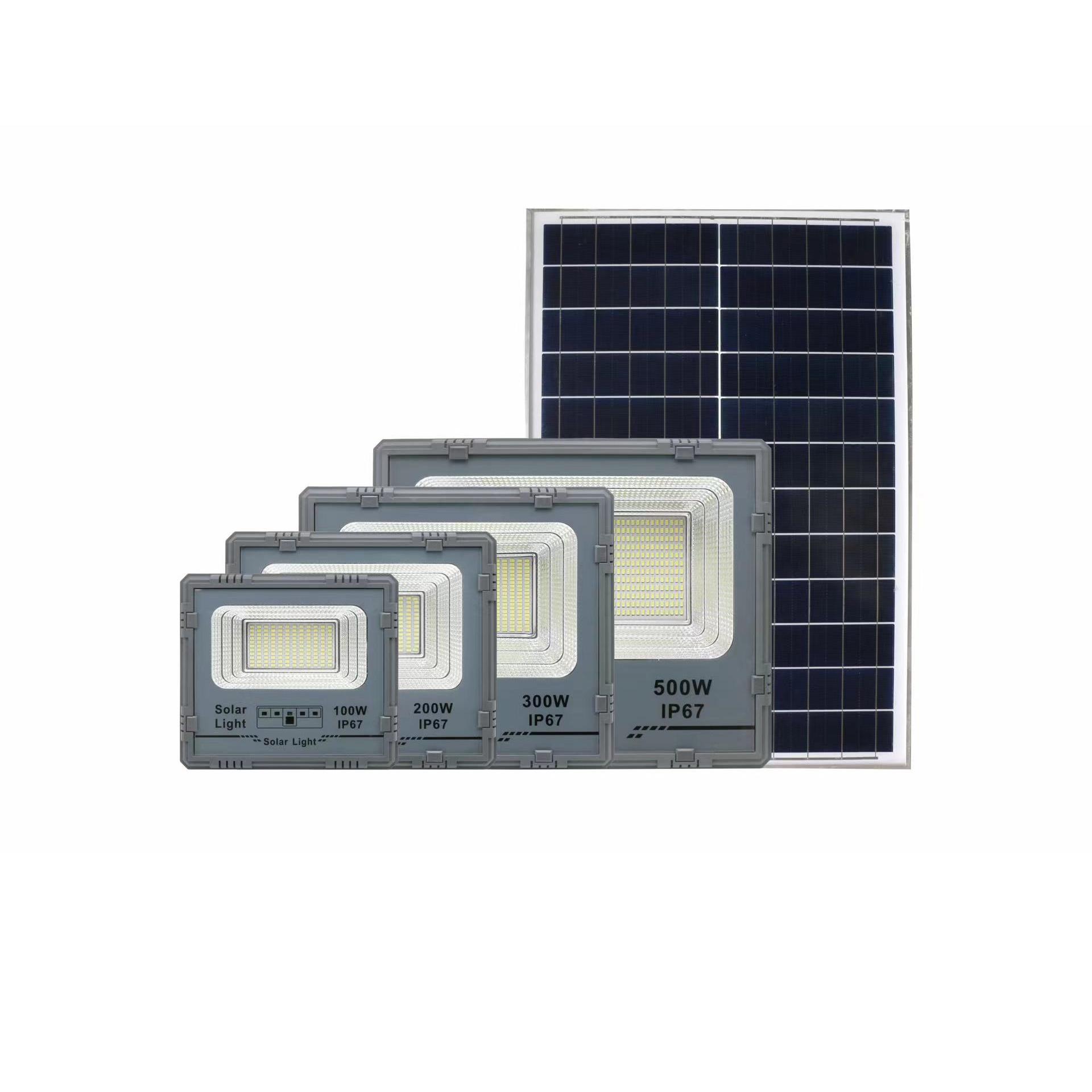 New outdoor solar floodlight