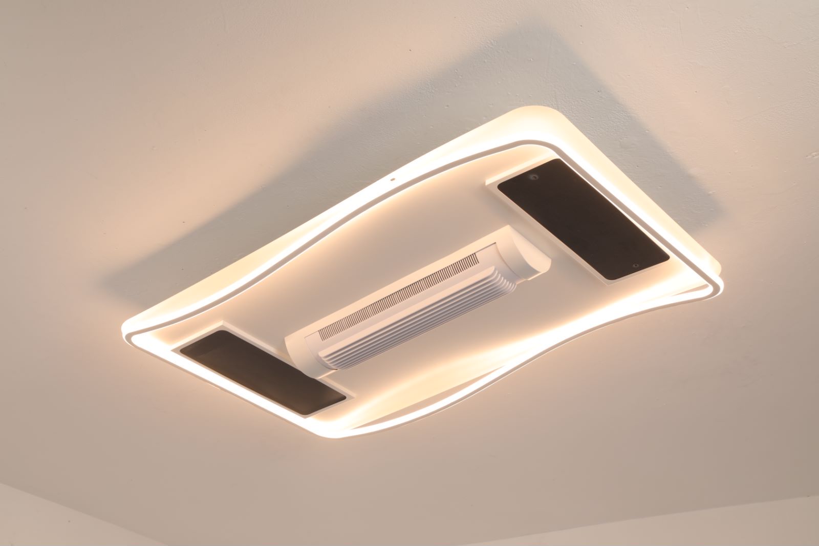 Living room bladeless fan light, adjustable heating and cooling integrated bedroom light, ceiling light