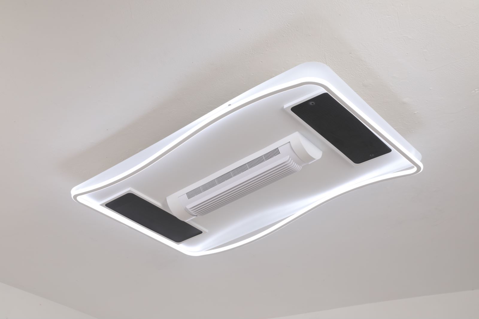 Living room bladeless fan light, adjustable heating and cooling integrated bedroom light, ceiling light