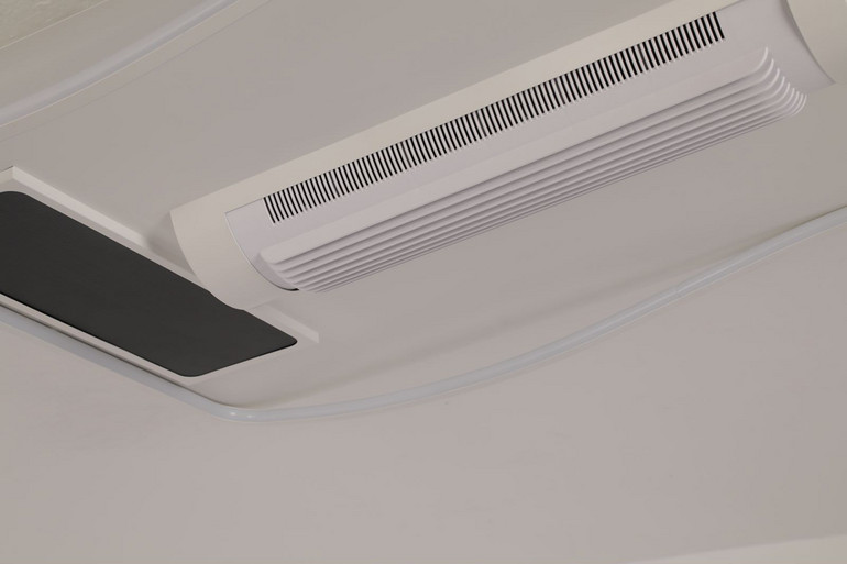 Living room bladeless fan light, adjustable heating and cooling integrated bedroom light, ceiling light