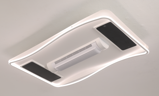Living room bladeless fan light, adjustable heating and cooling integrated bedroom light, ceiling light