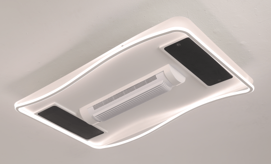 Living room bladeless fan light, adjustable heating and cooling integrated bedroom light, ceiling light