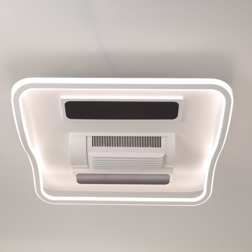 Adjustable cooling and heating integrated bladeless fan light, eye protection bedroom light, ceiling light