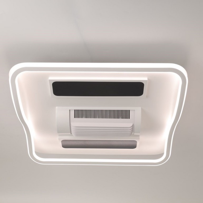 Adjustable cooling and heating integrated bladeless fan light, eye protection bedroom light, ceiling light