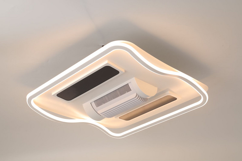 Adjustable cooling and heating integrated bladeless fan light, eye protection bedroom light, ceiling light