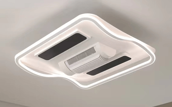 Adjustable cooling and heating integrated bladeless fan light, eye protection bedroom light, ceiling light
