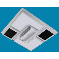 Cold and warm flat panel lights with fan heating integrated ceiling bladeless fan lights