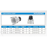 Embedded COB hotel without secondary light spot wall cleaning small hill spotlight