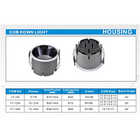 Full spectrum LED anti glare tube light spotlight with narrow frame