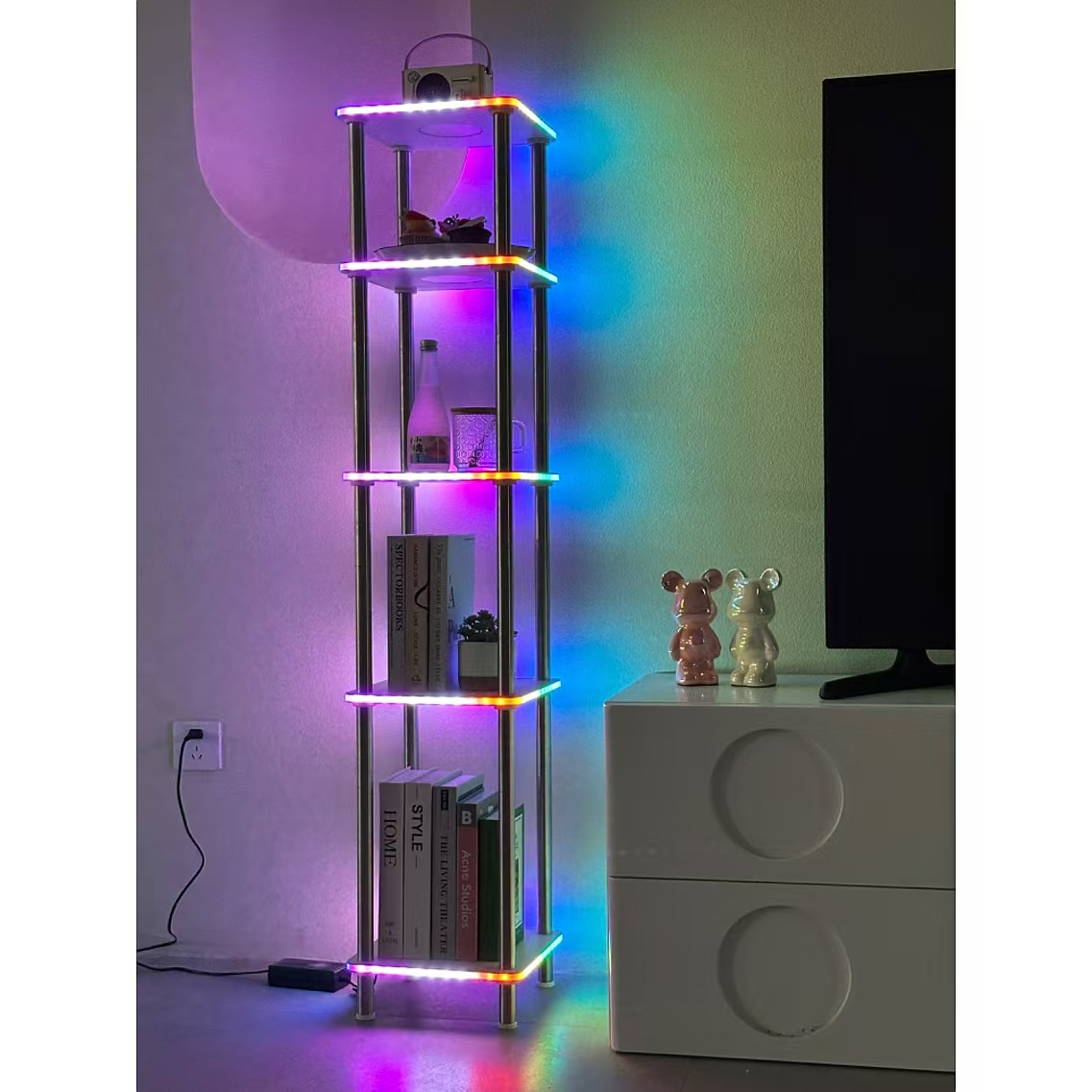 Cool multi-layer household floor lamp