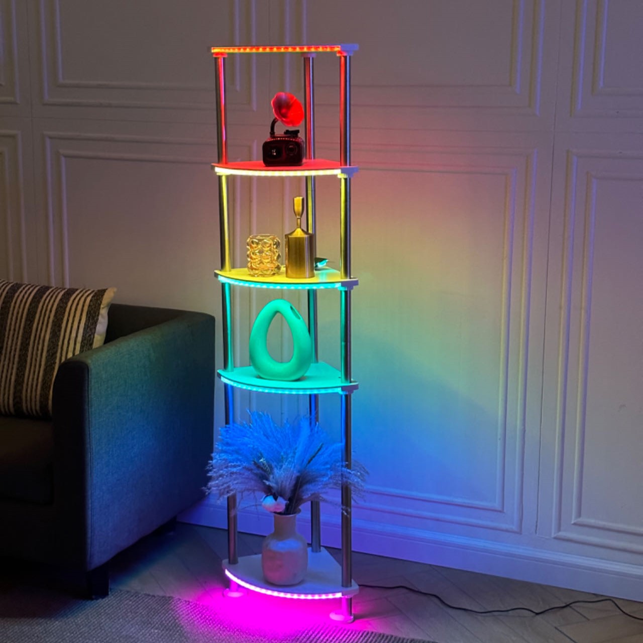 Interior colorful atmosphere floor lamp