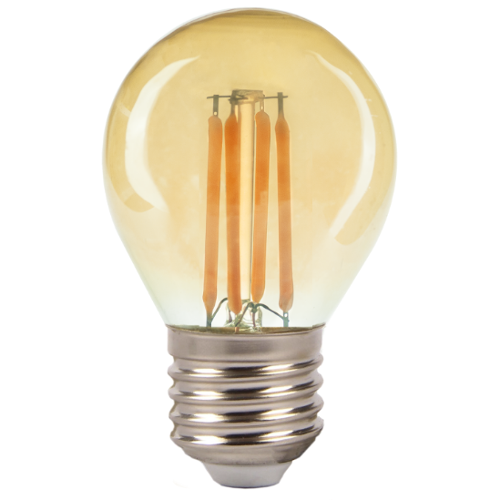 Old style spiral tungsten filament incandescent bulb