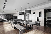 灰方形吊灯：现代家居的简约美学