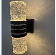 Textured glass design wall lamp