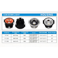LED spotlights, tube lights, deep anti glare cob restaurant ceiling hole lights