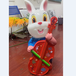 Cute bunny violin  landscape light