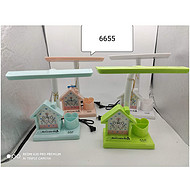 Plug in desk lamp multifunctional cartoon light alarm clock pen holder tri color dimming