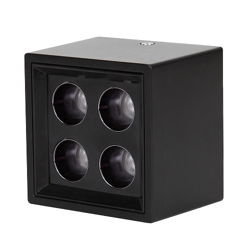 Hidden recessed square black spotlight