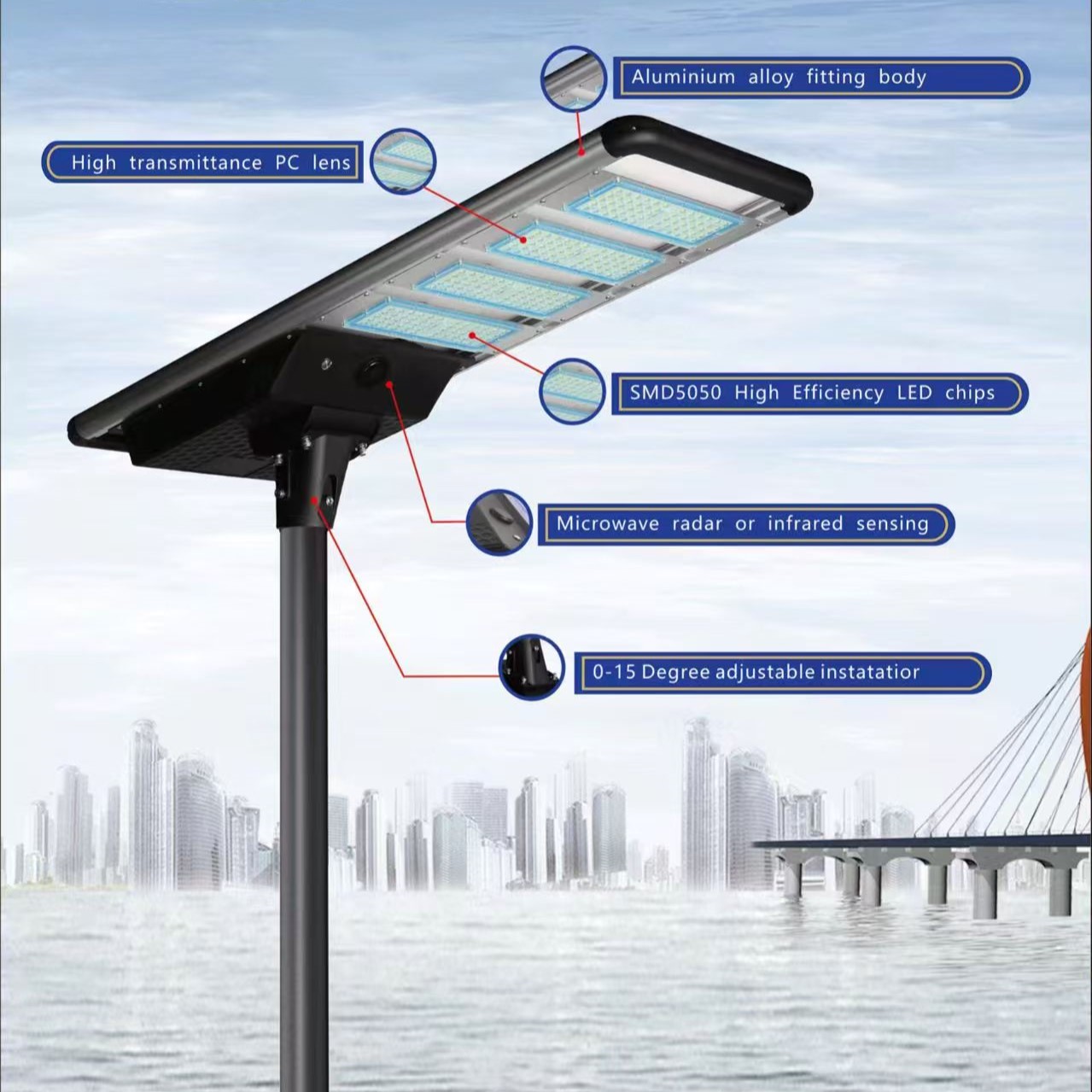 LED solar street light can be customized