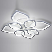 LED亚克力卧室大厅吸顶灯简约现代8头 白色黑色