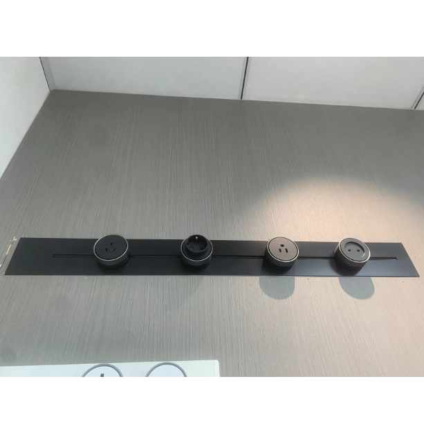 110V embedded mobile track with logo