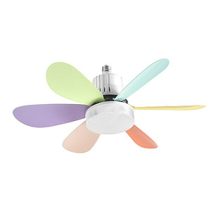 LED Smart Remote-Controlled Colorful Six-Blade Ceiling Fan Light