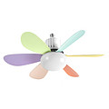 Colorful Six-Blade Screw-Base Super Wind Ceiling Fan Light