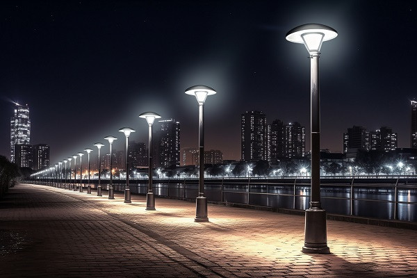 科技路燈點亮城市夜空