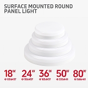Round multi-style white flat panel lamp