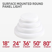 Round multi-style white flat panel lamp