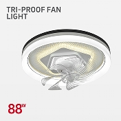 Bedroom living room dining room fan light