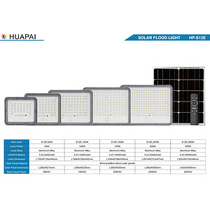 High-power solar floodlights