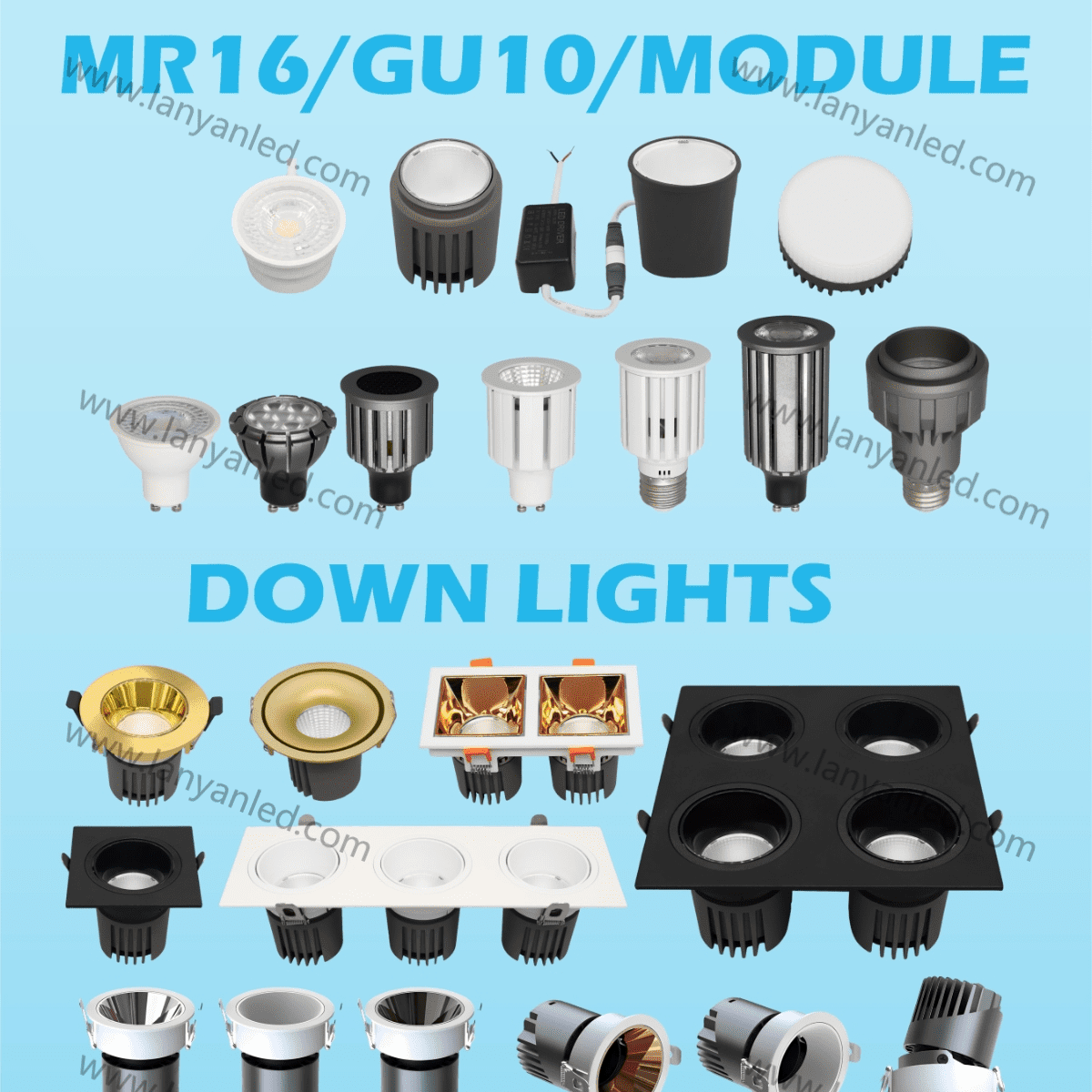 MR16 GU10 LED MODULE, DOWNLIGHT PAENANT LIGHT SERIES FIXTURES