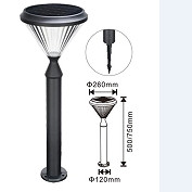 Diamond shaped solar lawn lamp