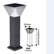 Quadrilateral solar lawn lamp