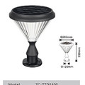Diamond-shaped vertical-grain solar-powered cylindrical lamp