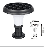 Button-shaped thin column solar cylinder lamp