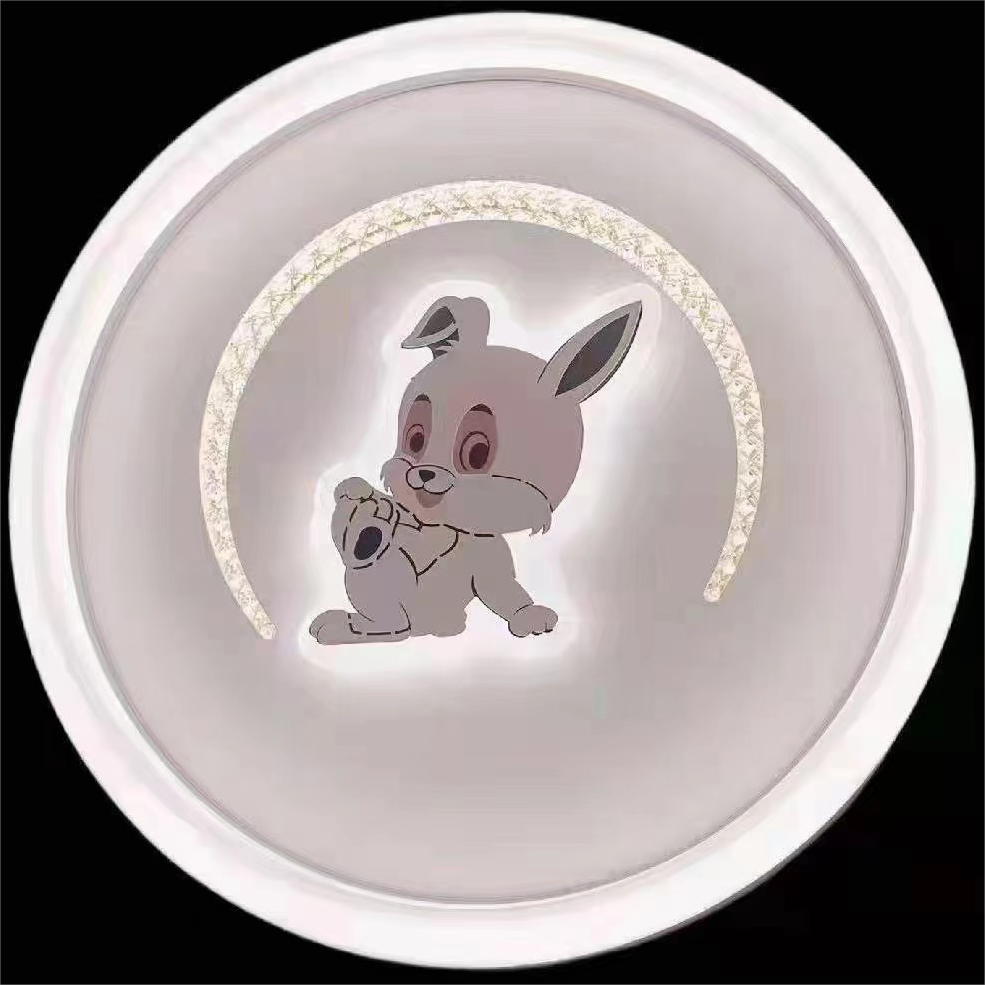 Creative Little Rabbit Circular Ceiling Light