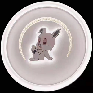 Creative Little Rabbit Circular Ceiling Light