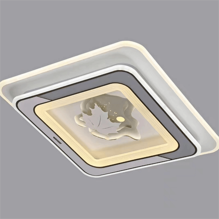 Square creative double-layer ceiling light